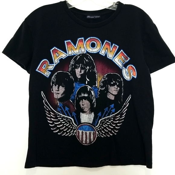 Zara Ramones Front & Back Graphic Band Tee Size Small - Picture 2 of 7